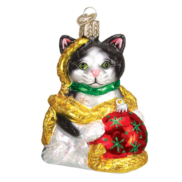 Old World Christmas Holiday Kitten Hanging Figurine Ornament | Wayfair