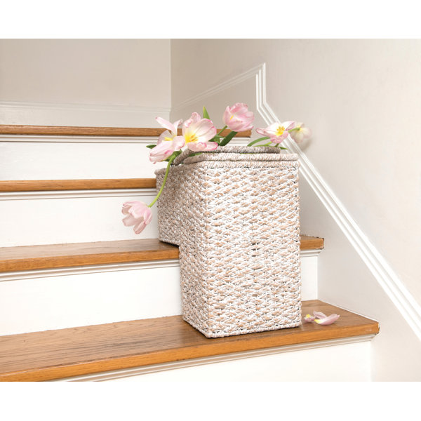 Bloomsbury Market Bacbac Leaf Woven Stair Wicker Rattan Basket