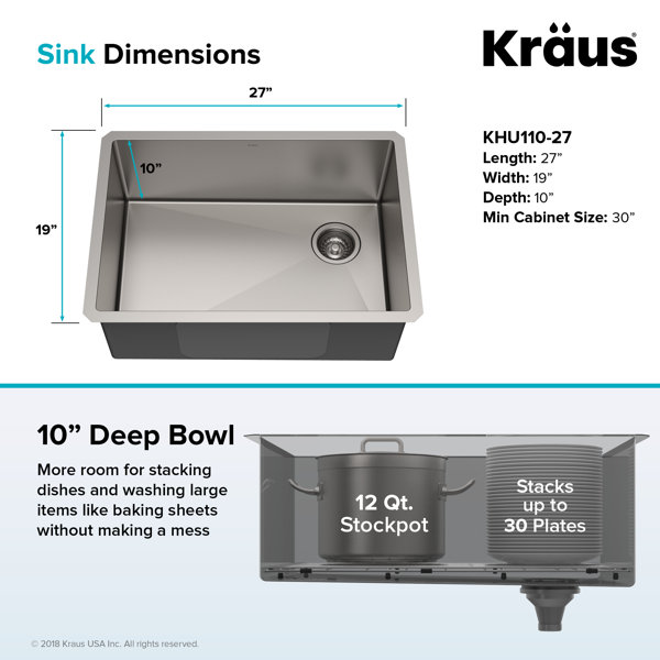 Kraus Standart Pro 19 L X 19 W Undermount Kitchen Sink With Accessories Reviews Wayfair