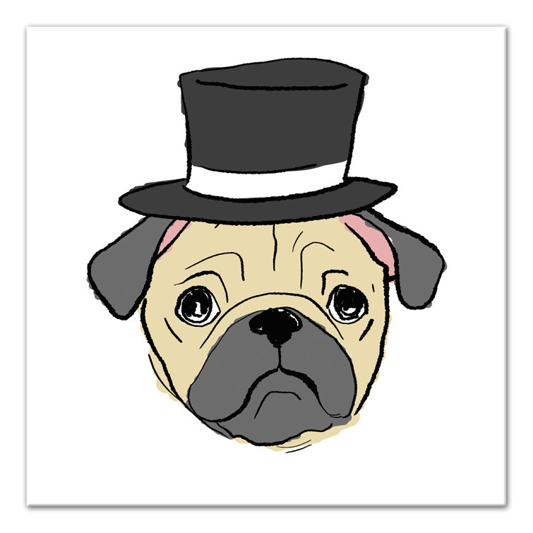 pug with top hat