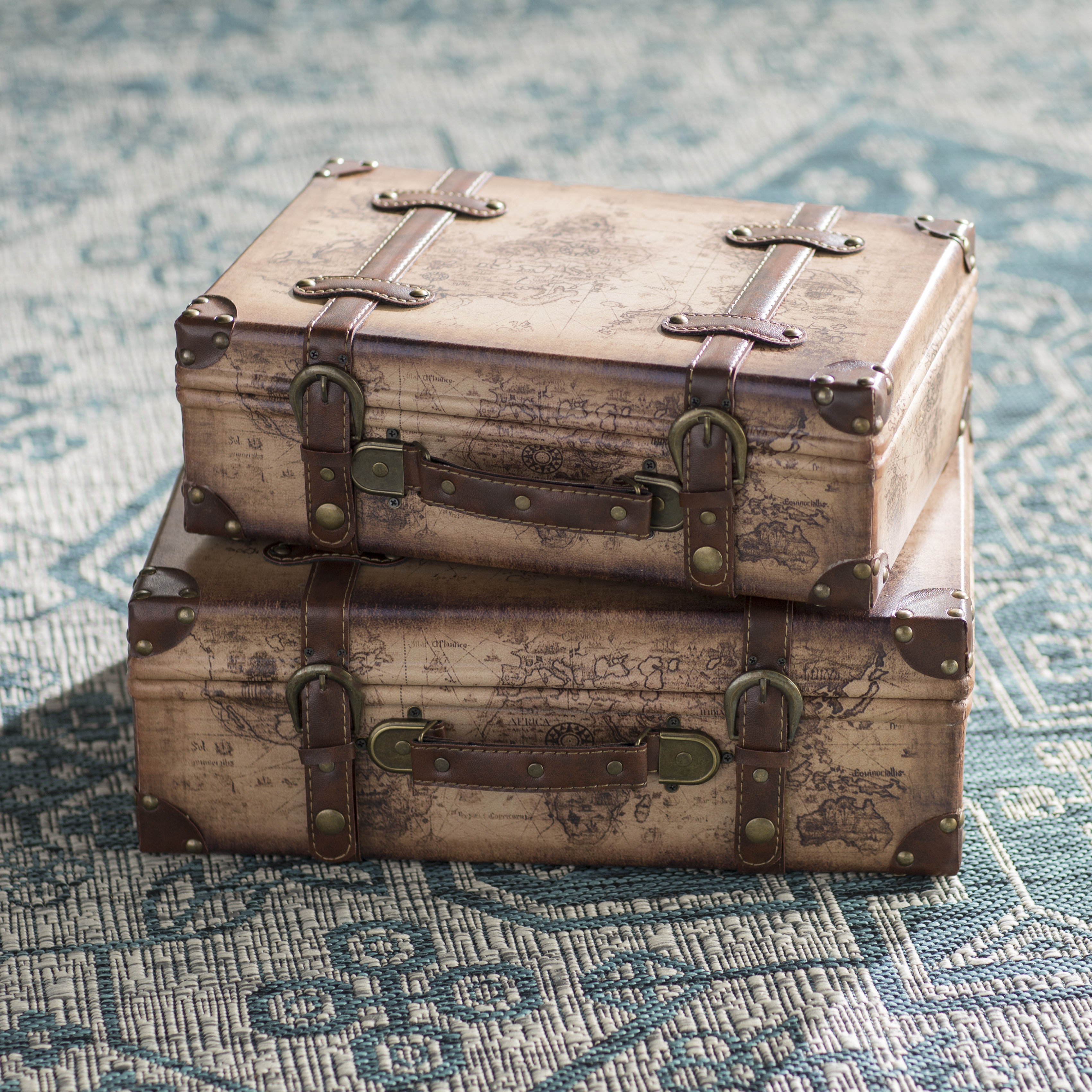 vintage style luggage set