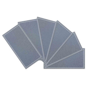 Crystal 3" x 6" Beveled Glass Subway Tile in Violet by