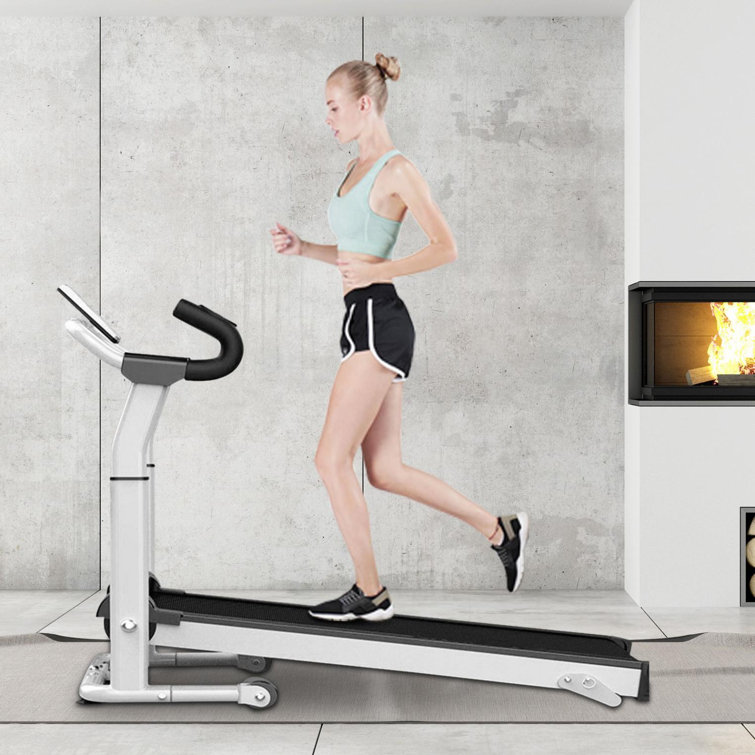 Folding Manual Treadmill Working Machine Cardio Fitness Exercise Incline Home 