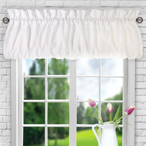 42 x 18 Inch Summer Time Floral Roses Printing Window Curtain Valance Add Some Color and Brightness Into Kitchen Valance Curtain Rustic