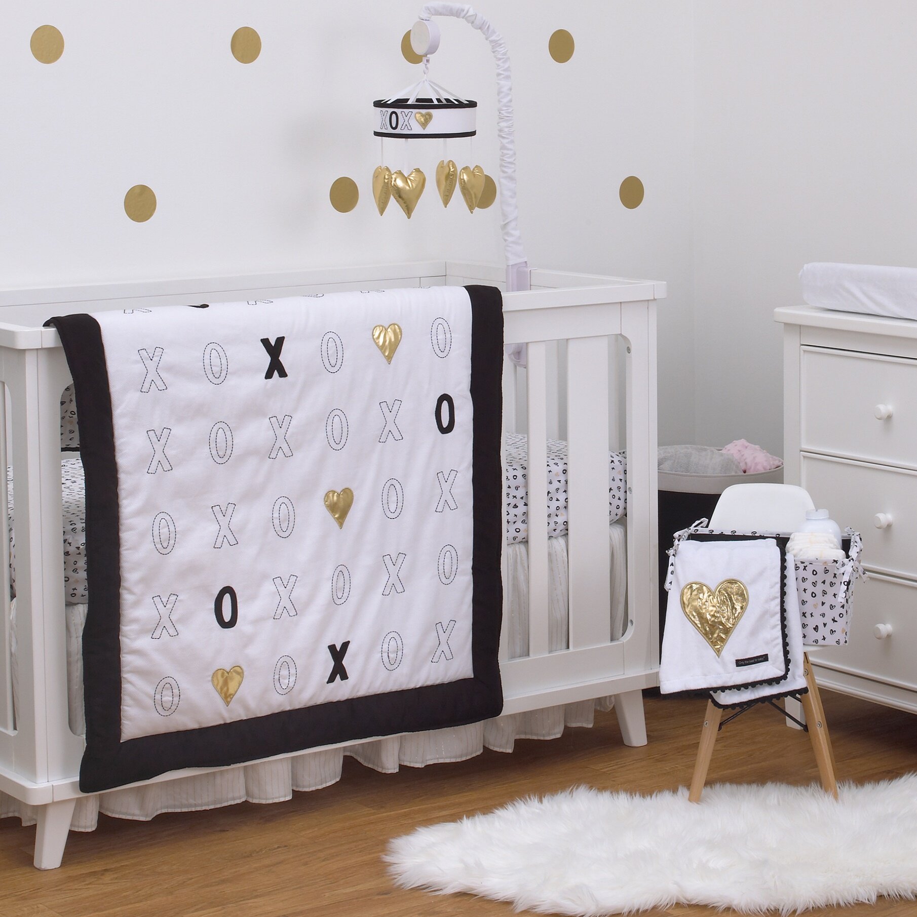 Harriet Bee Kabir Xoxo 4 Piece Crib Bedding Set Wayfair