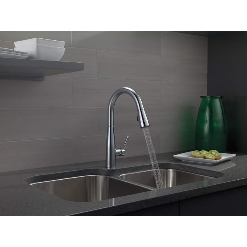 Delta Essa Single Handle Pull Down Standard Kitchen Faucet & Reviews