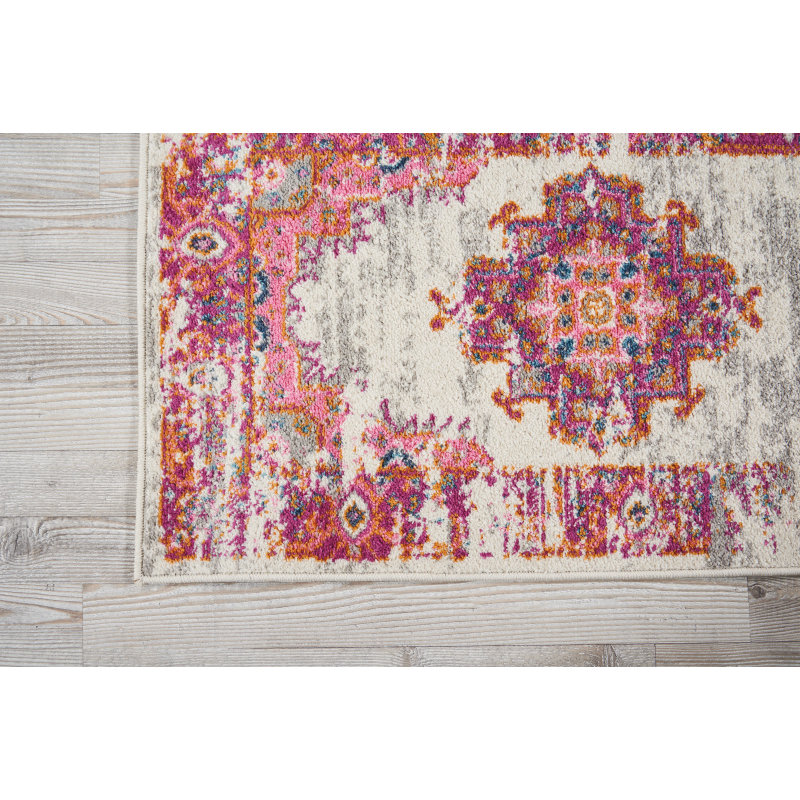 Bethesda Ivory/Fuchsia Indoor Area Rug & Reviews Joss & Main