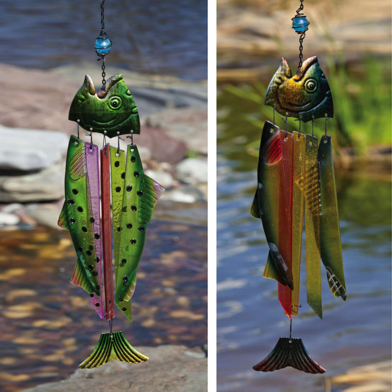 Evergreen Flag Garden Fish Wind Chime Reviews Wayfair Fish Wind Chime Magnifying Glass