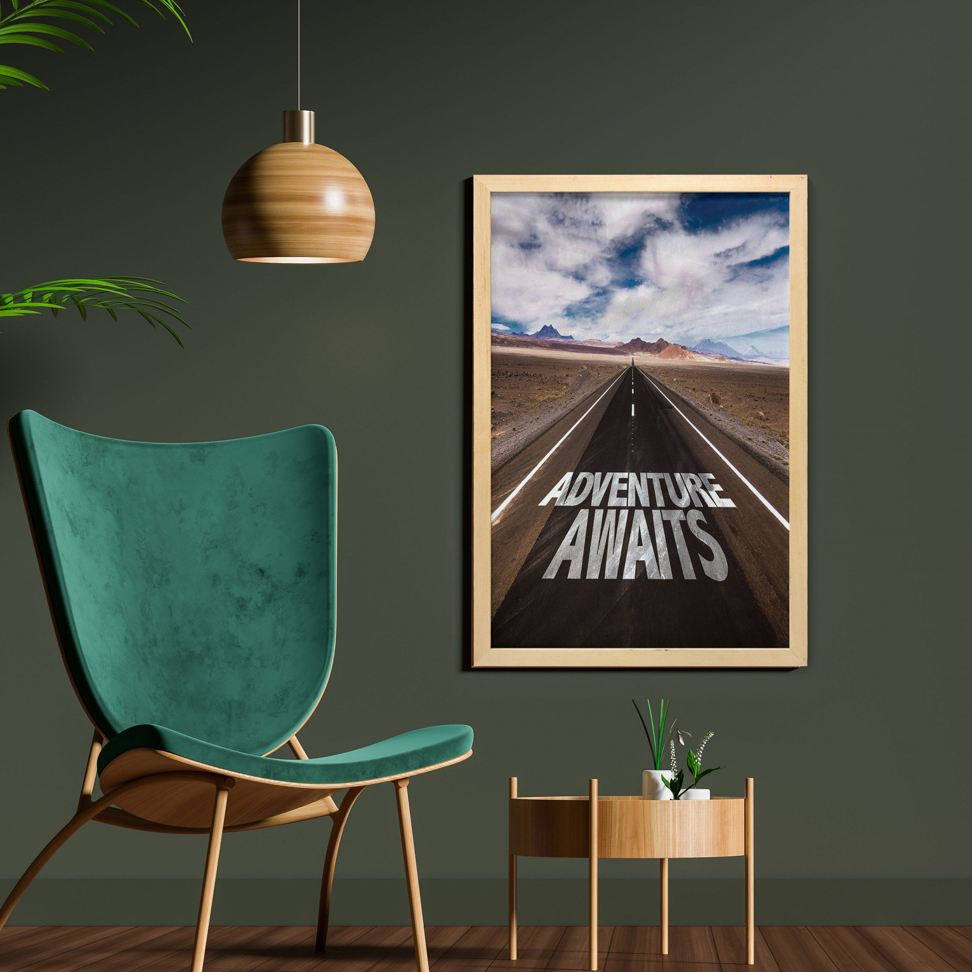 East Urban Home Typography On The Asphalt Clouds And Sky Road Trip Theme  Adventure Concept - Picture Frame Textual Art | Wayfair