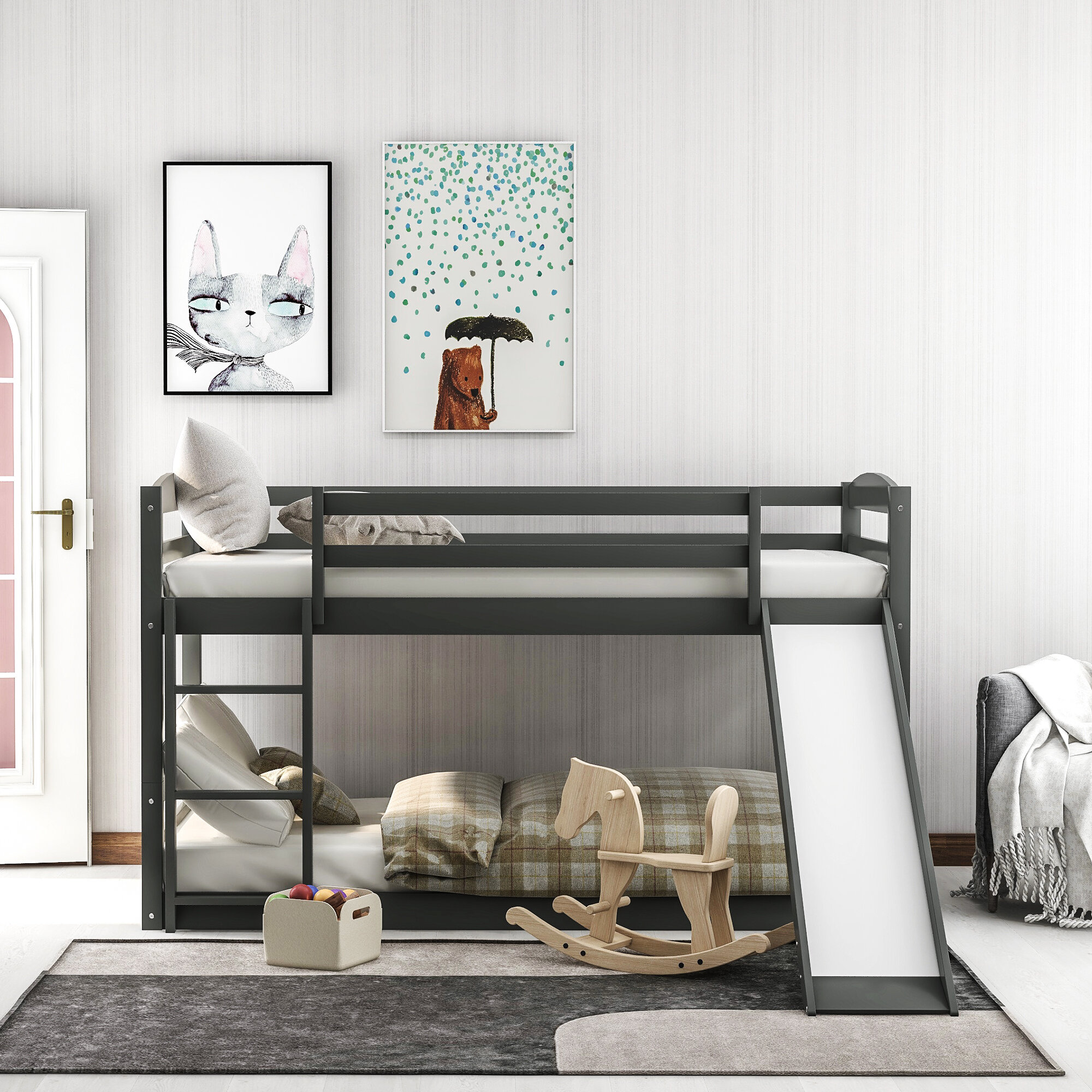 twin over twin loft bunk bed
