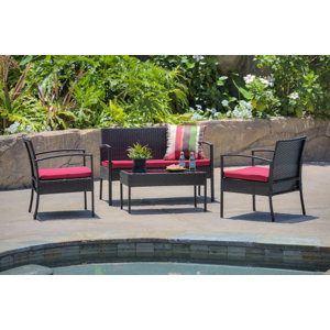 Buy Fayette 4 Piece Sofa Set with Cushions!