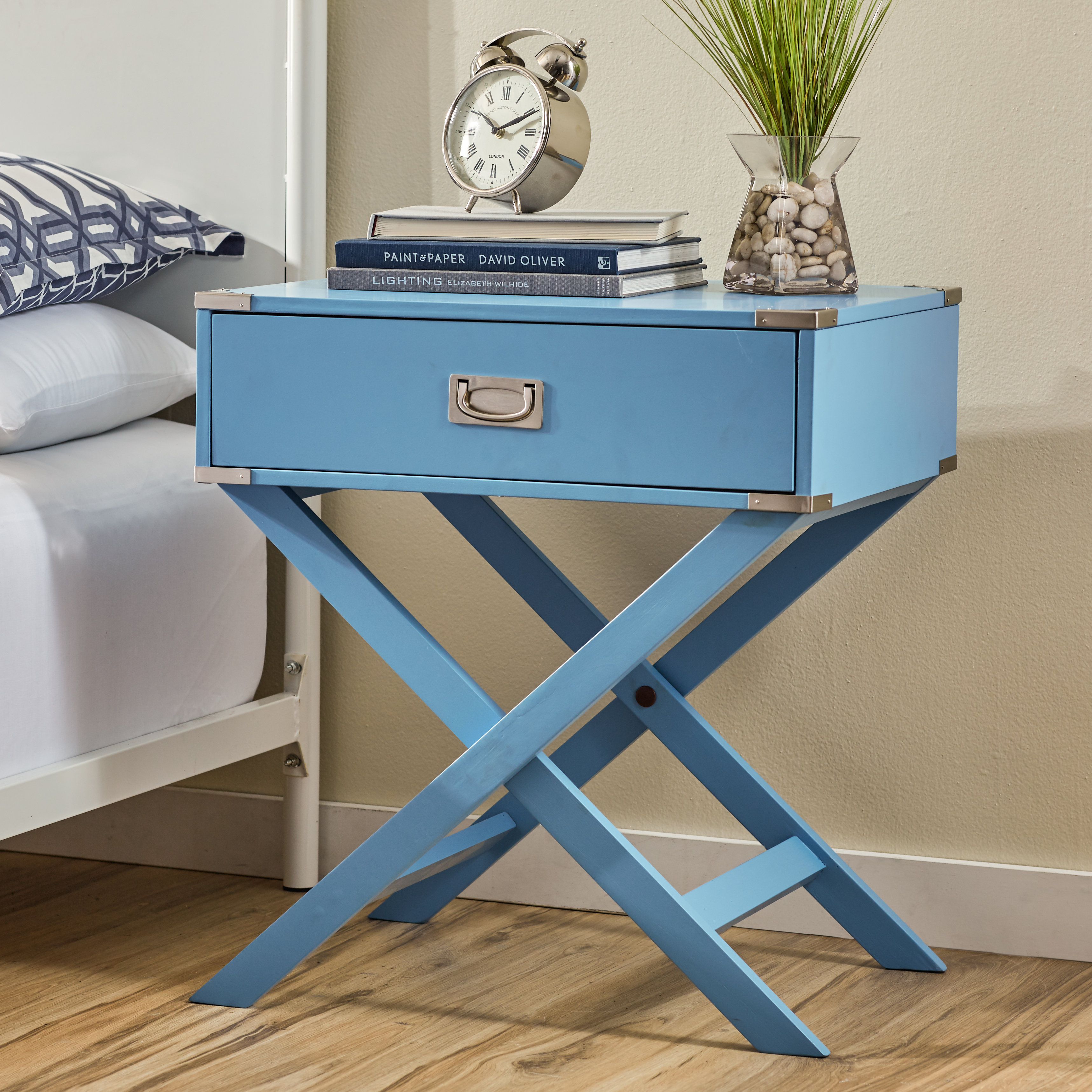 Blue Round Nightstand Cover Kids Furniture Furniture Round Nightstand