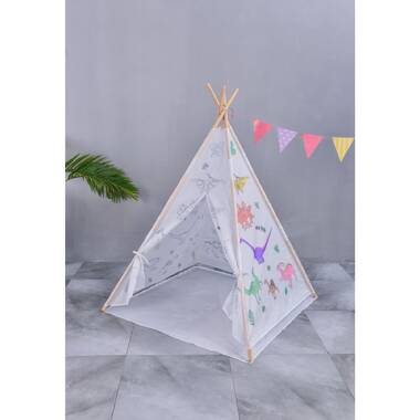 e-Joy Paintable Graffiti Triangular Play Tent | Wayfair