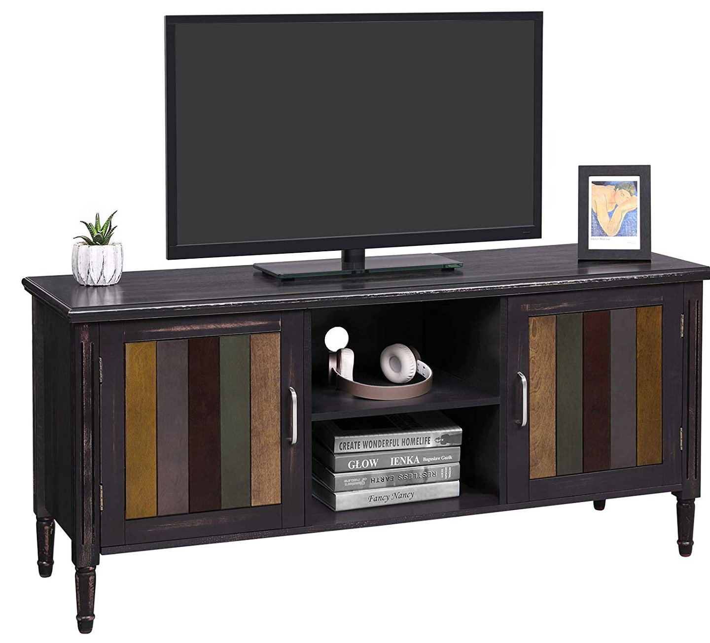 Charlton Home Vasagle Tv Cabinet For 50 Tv With 2 Open Shelves