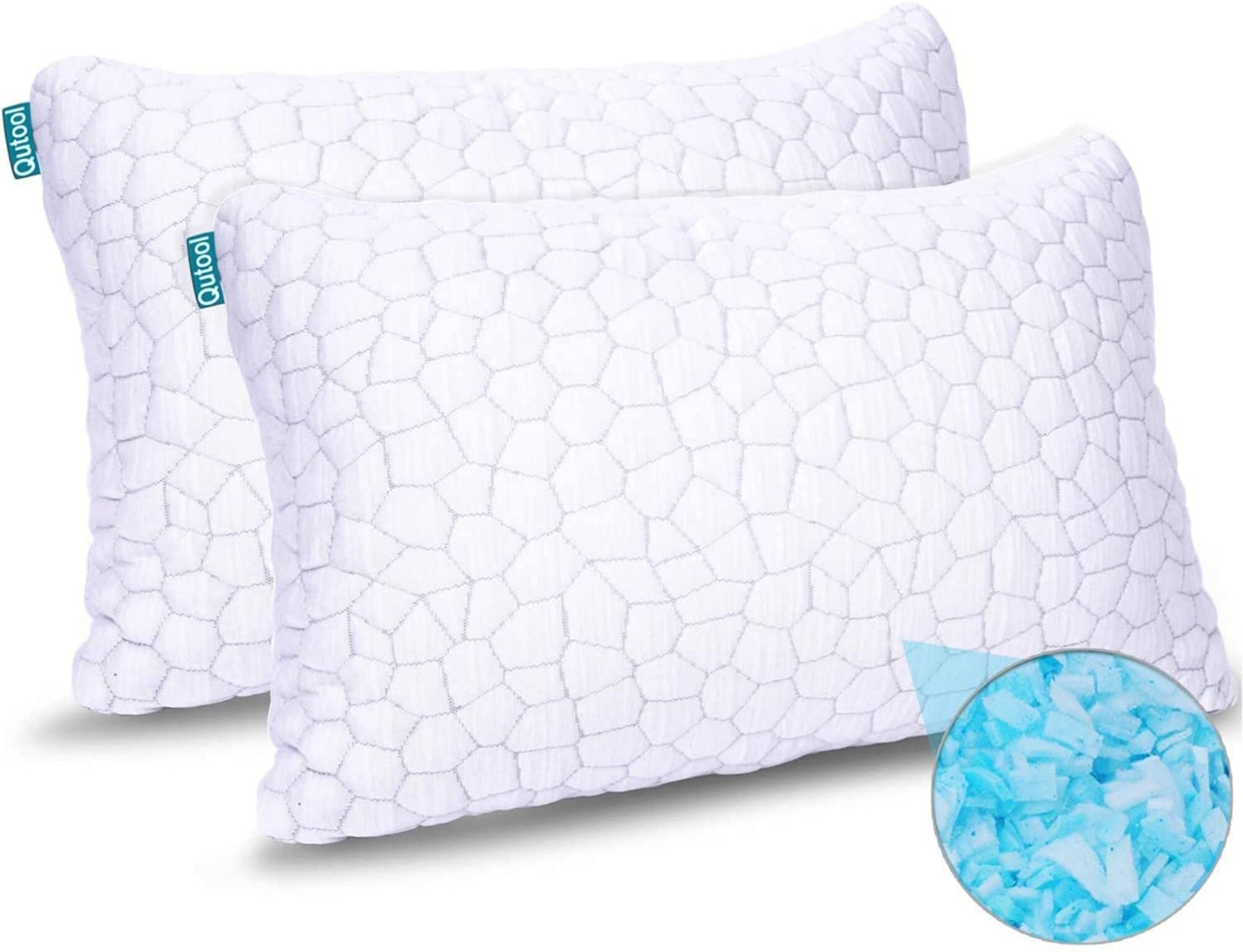 2 Super Firm Pillows Pillow Standard Size Extra Firm Bed Neck Head Support 2pack 