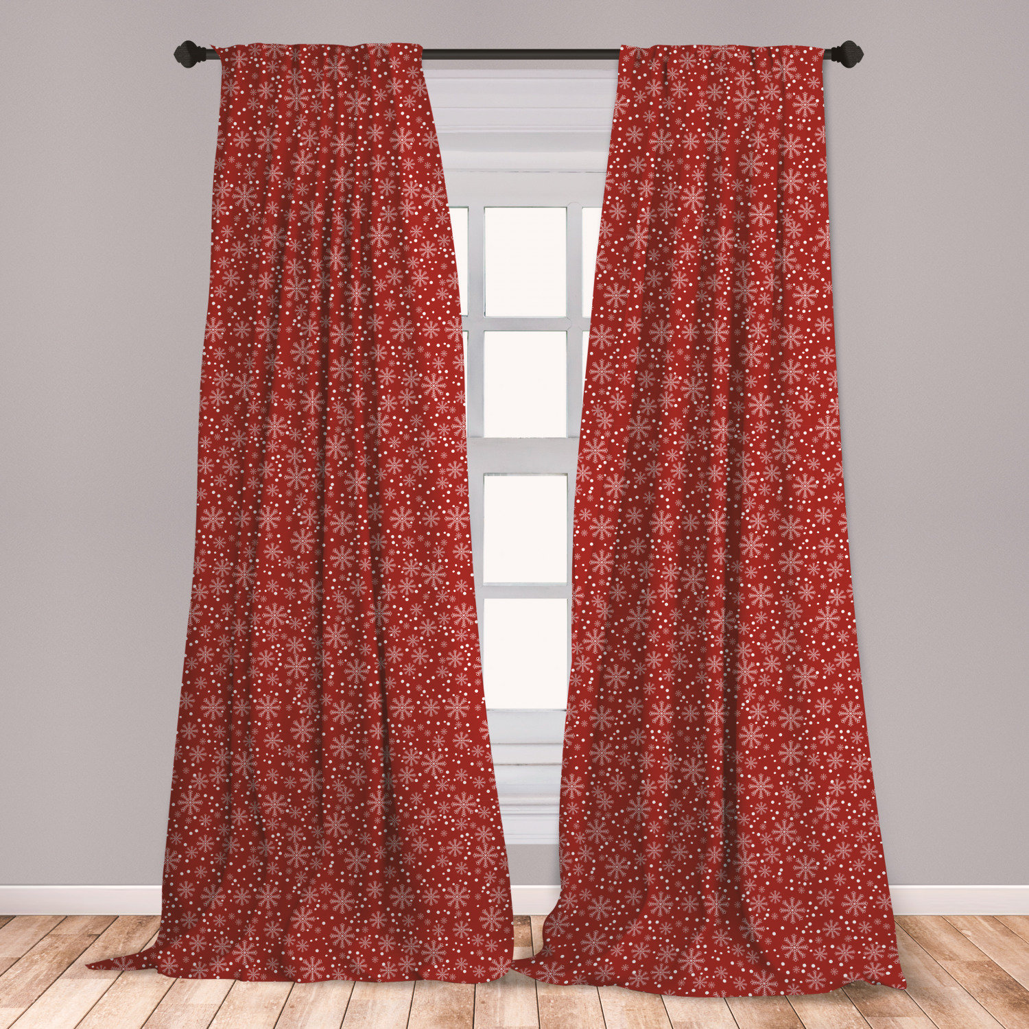 East Urban Home Ambesonne Geometric Curtains Winter Season