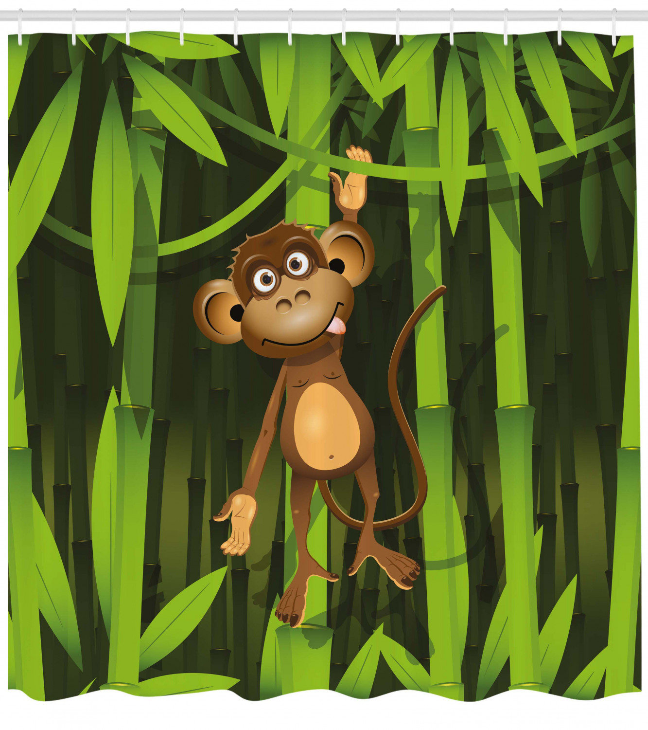 East Urban Home Ambesonne Jungle Shower Curtain Wildlife Theme