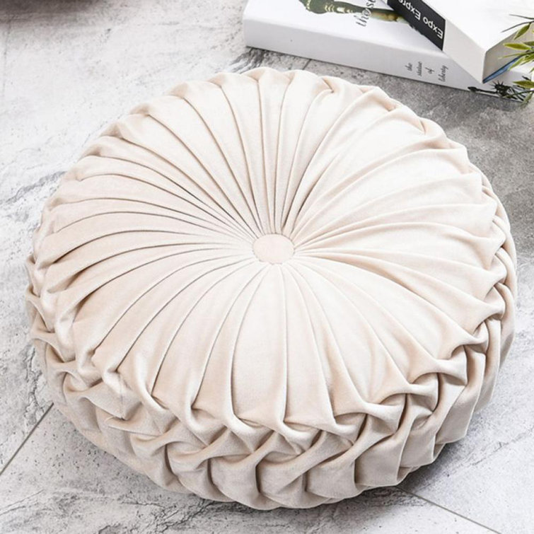 round pleated cushion