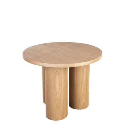 Balmain 36" Round Wood 3-Leg Accent Table – Modern Entryway, Side, or Small Dining Table