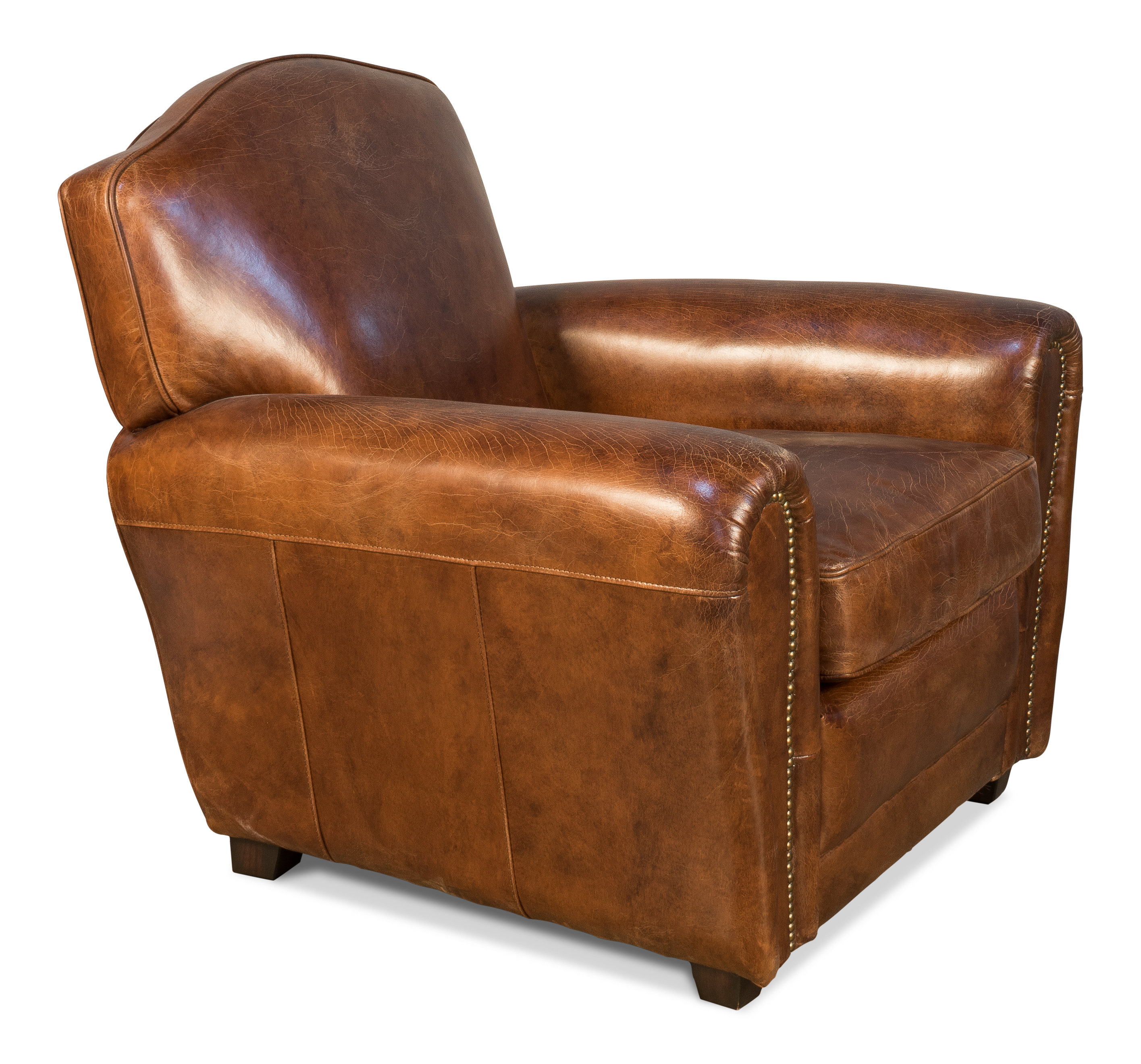 top grain leather club chairs