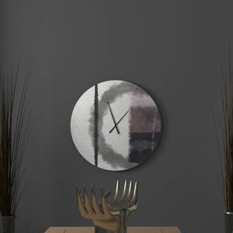 Latitude Run Steady Pioneering Abstract Metal Wall Clock Wayfair