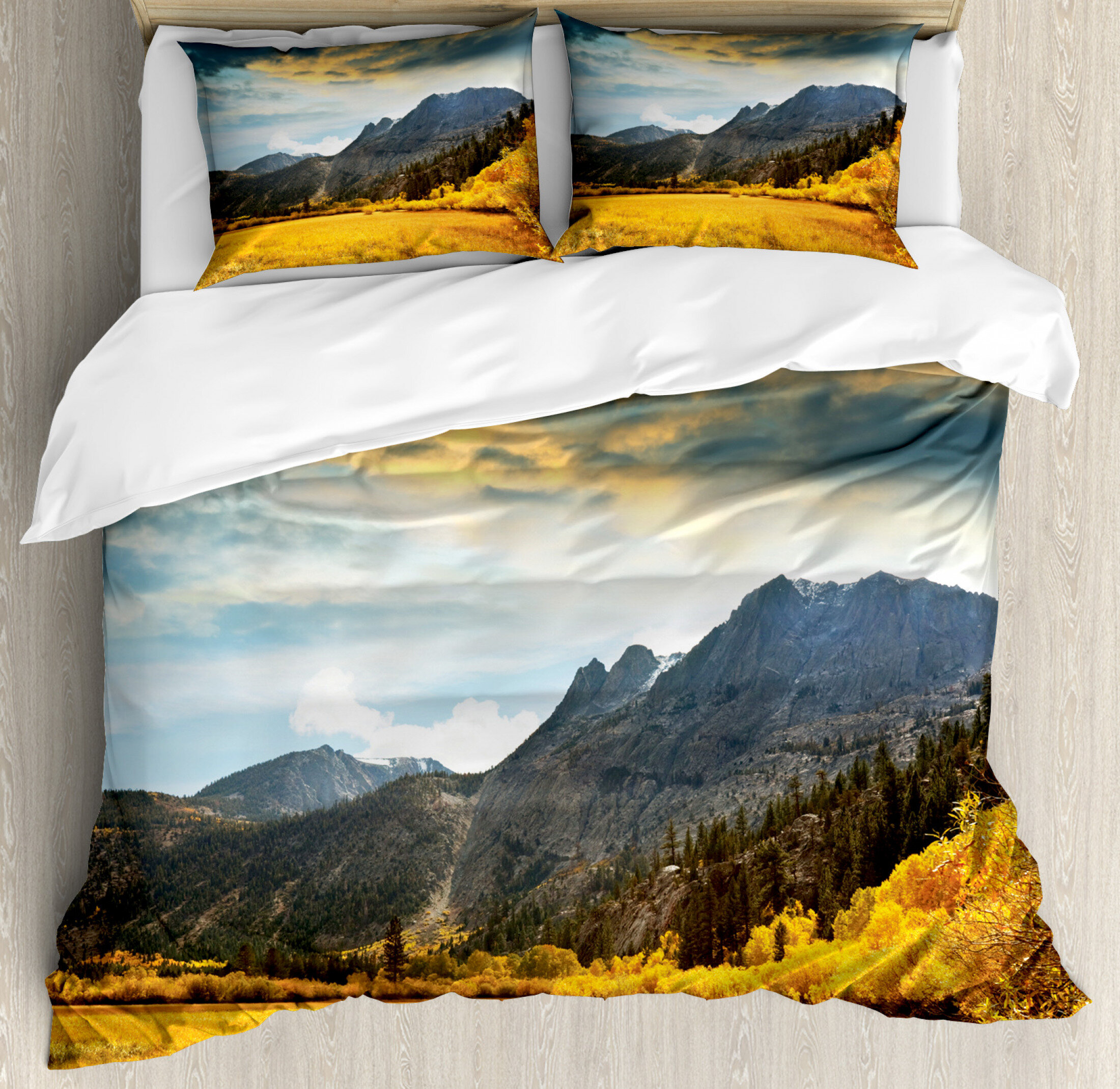 East Urban Home Ambesonne Woodland Duvet Cover Set Autumn In