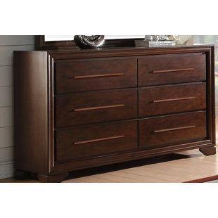 Go to store & view more images Catania 6 Drawer Double dresser with Mirror by Fairfax Home Collections