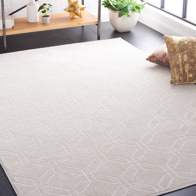 Wade Logan® Anura Power Loom Performance Ivory Rug | Wayfair