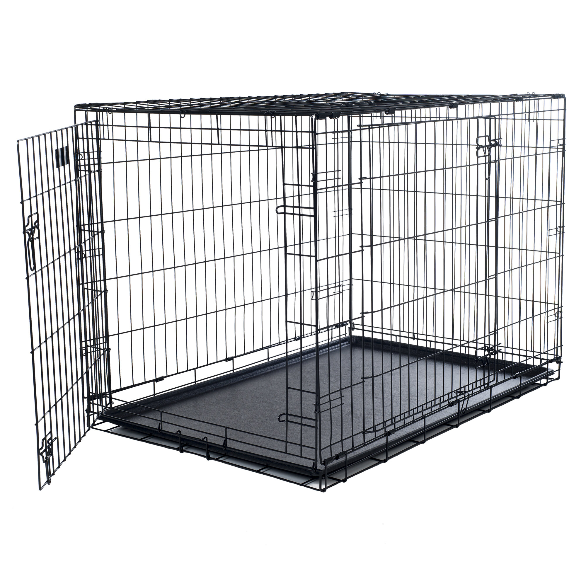 Dog Crate Extra Large Double Door Folding Dog Cage Pet Crate w//Divider/&Tray,42/"