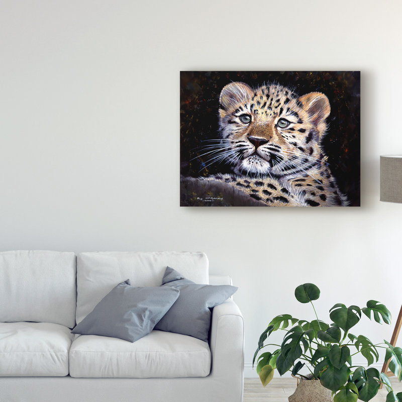 World Menagerie Amur Leopard Cub Acrylic Painting Print On