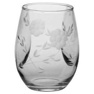 Janet Hand-Cut 15 oz. Stemless Wine Glass (Set of 4)
