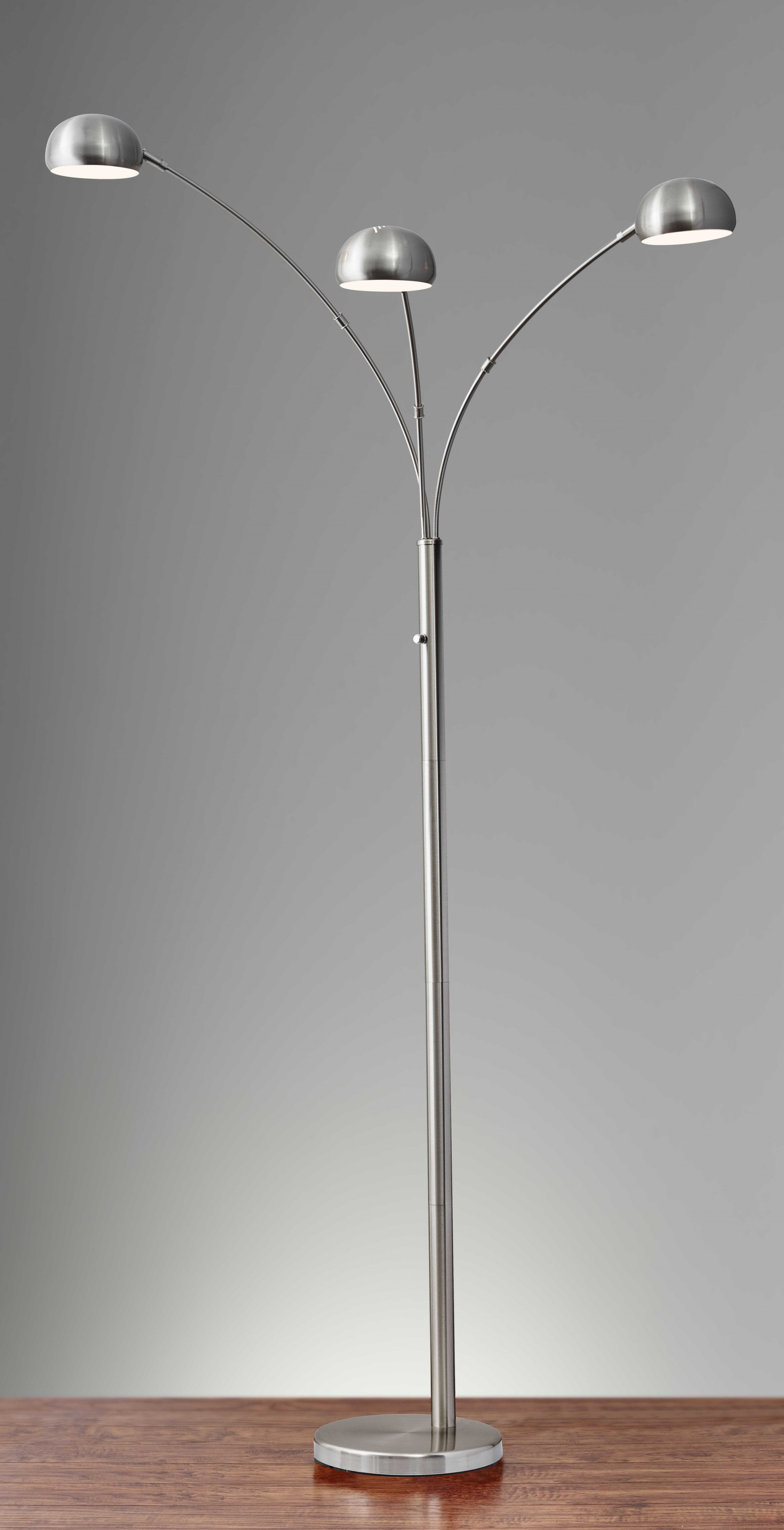 Corrigan Studio Three Light Steel Orb Floor Lamp Wayfair Three Light Steel Orb Floor Lamp