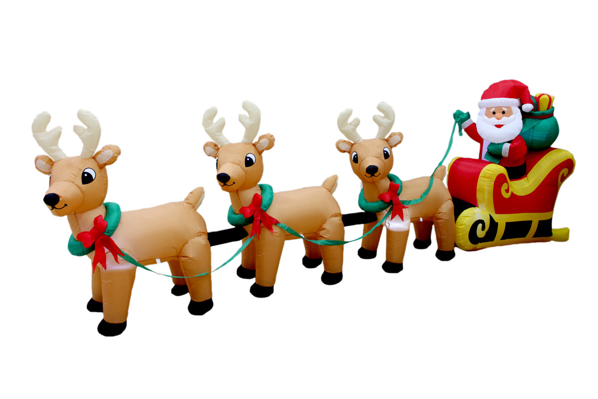 santas sleigh reindeer