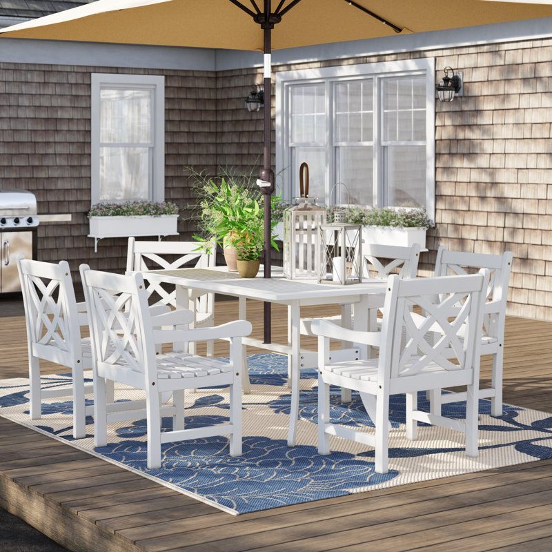 Beachcrest Home Zephyrine 7 Piece Dining Set Reviews Wayfair