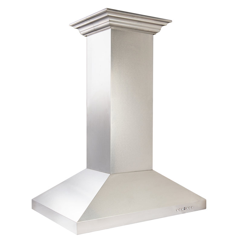Zline Kitchen And Bath 30 Durasnow 400 Cfm Ducted Wall Mount Range Hood In Finished 304 Stainless Steel Reviews Wayfair
