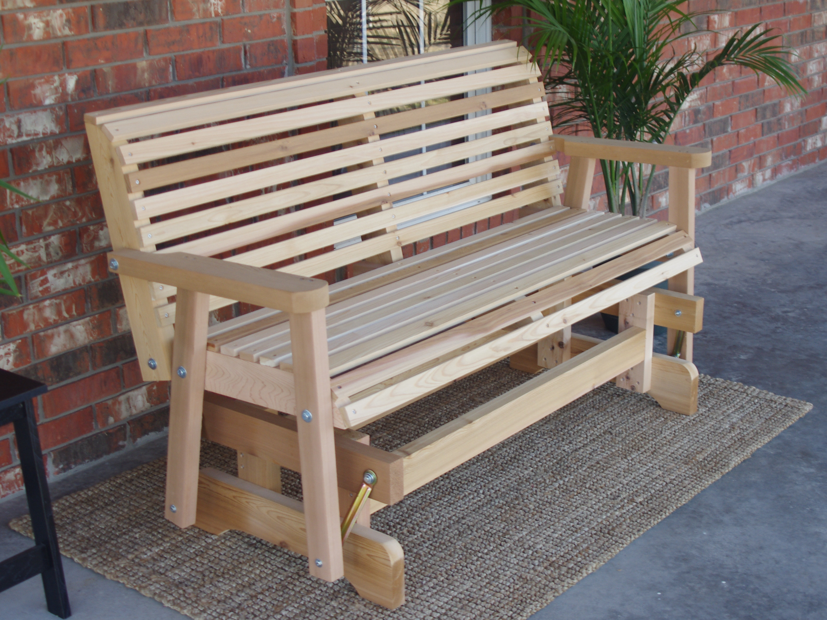 Millwood Pines Jessica Cedar Glider Bench Wayfair