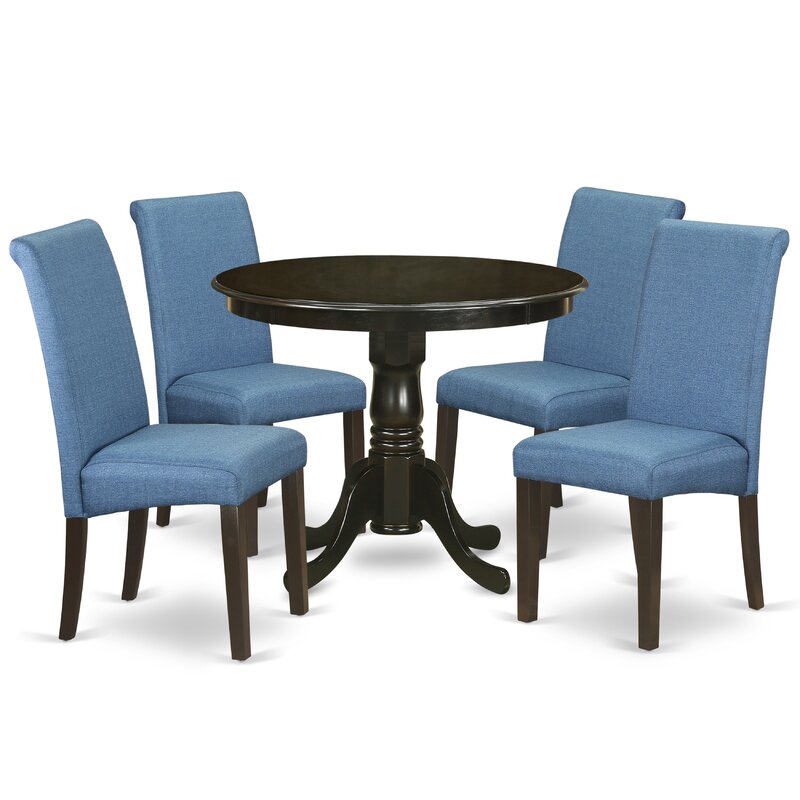 Charlton Home® Cambridge 5 Piece Solid Wood Dining Set & Reviews | Wayfair