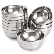 Stainless Steel Cereal Bowl/ Noodle Bowl Salad Soup Rice Bowls Double Wall