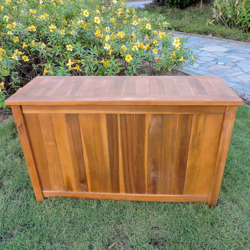 Sol 72 Outdoor™ Amarillo Solid Wood Deck Box & Reviews | Wayfair