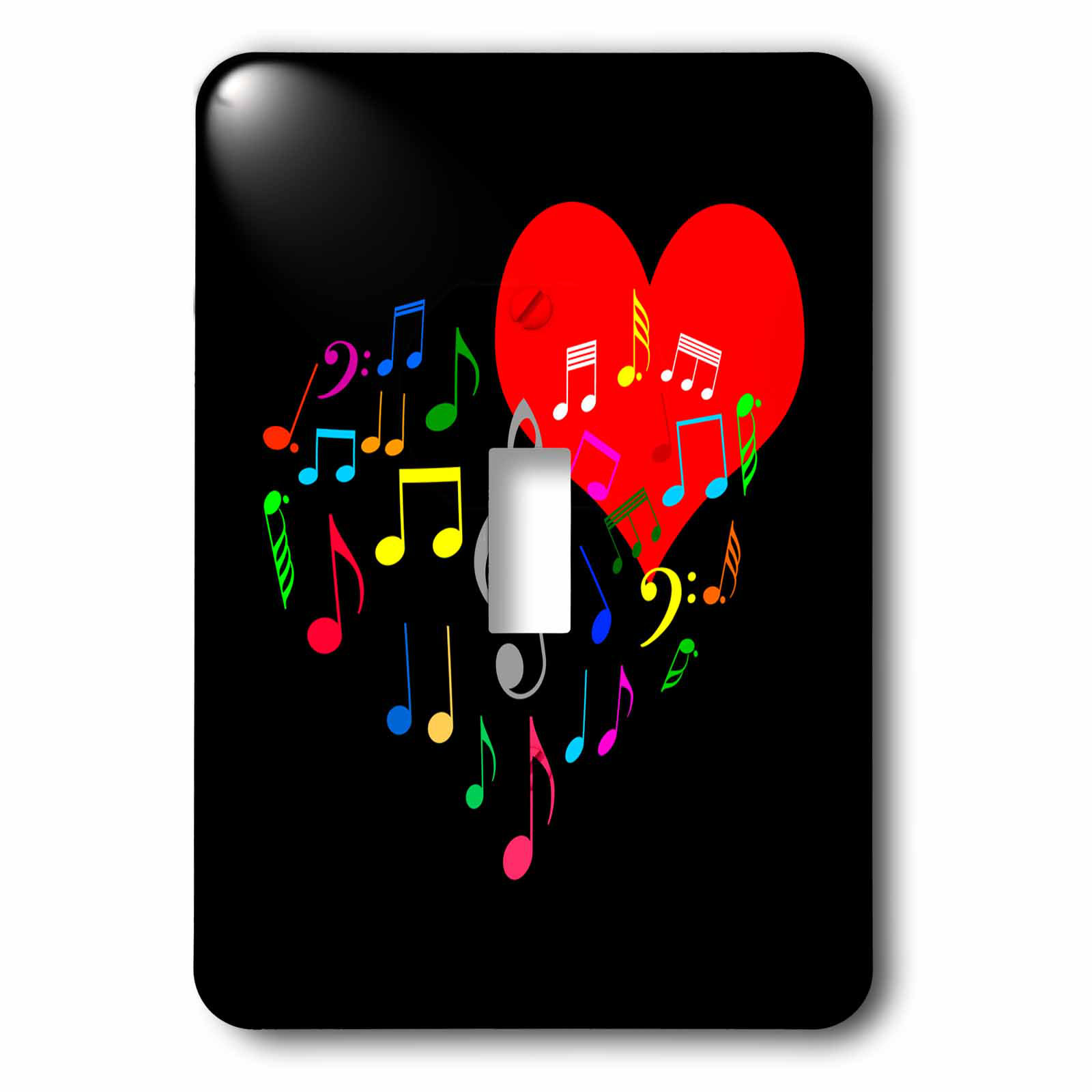 3drose Heart And Music Notes 1 Gang Toggle Light Switch Wall Plate Wayfair