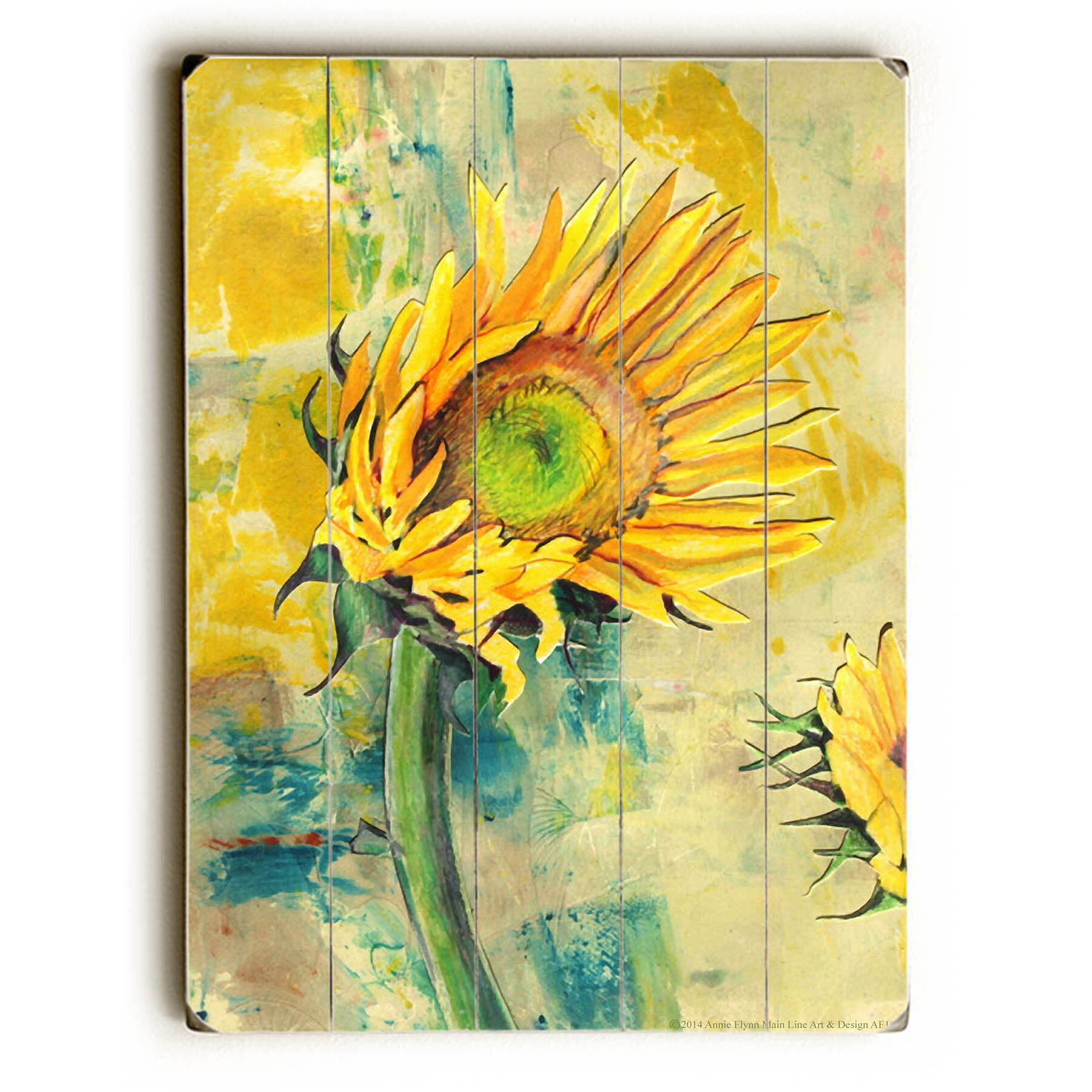 Artehouse Llc Sunflower Drawing Print Multi Piece Image On Wood Wayfair Ca