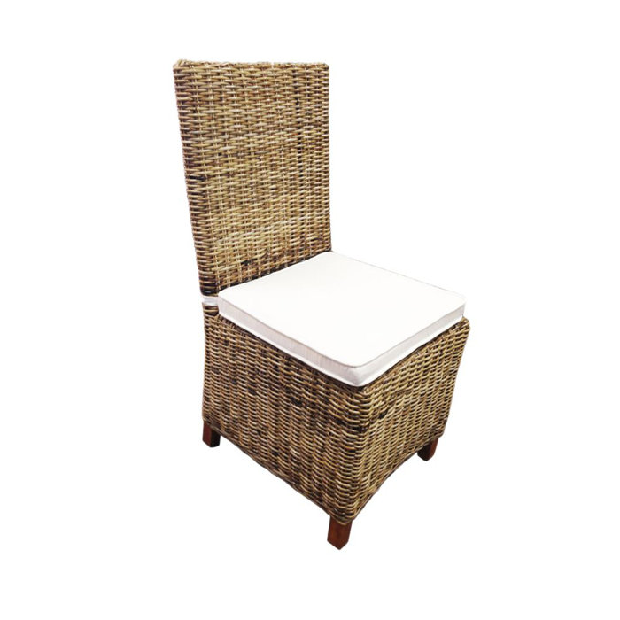 Aiden Rattan Wicker Patio Dining Chair With Cushion Aiden Rattan Wicker Patio Dining Chair With Cushion