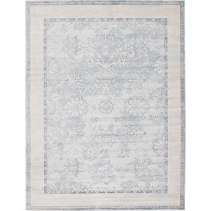 Ouellette Light Blue Area Rug