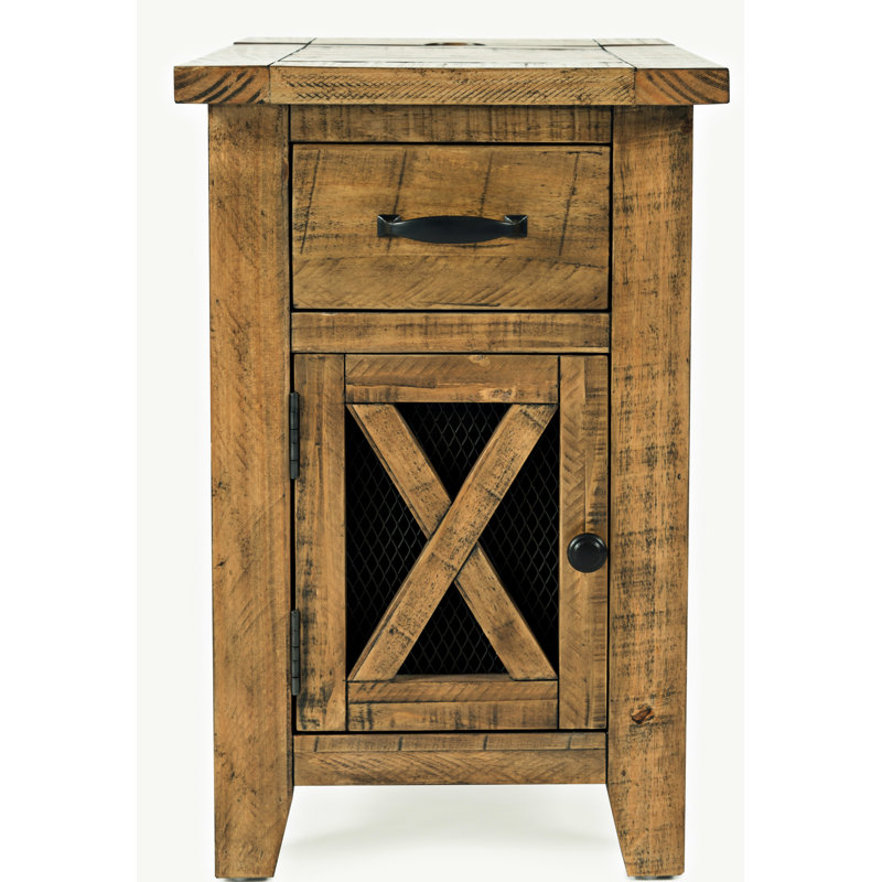 Loon Peak® Thame Solid Wood End Table with Storage and ...