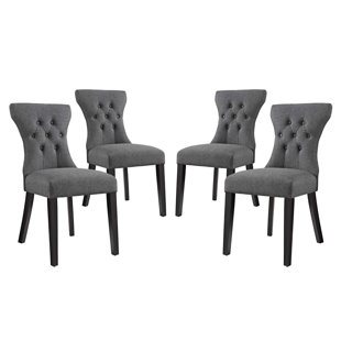 Brightling Upholstered Dining Chair (Set Of 4) by House of Hampton 2019 Sale