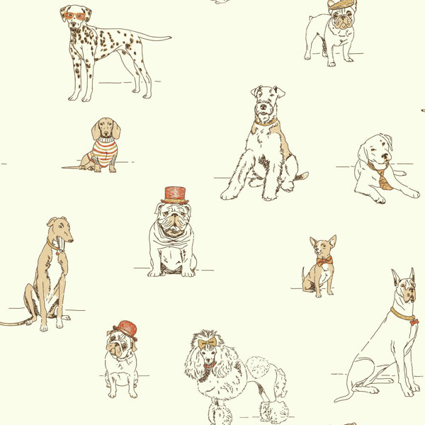 York Wallcoverings Ashford Toiles Dog S Life 33 X 21 Wildlife