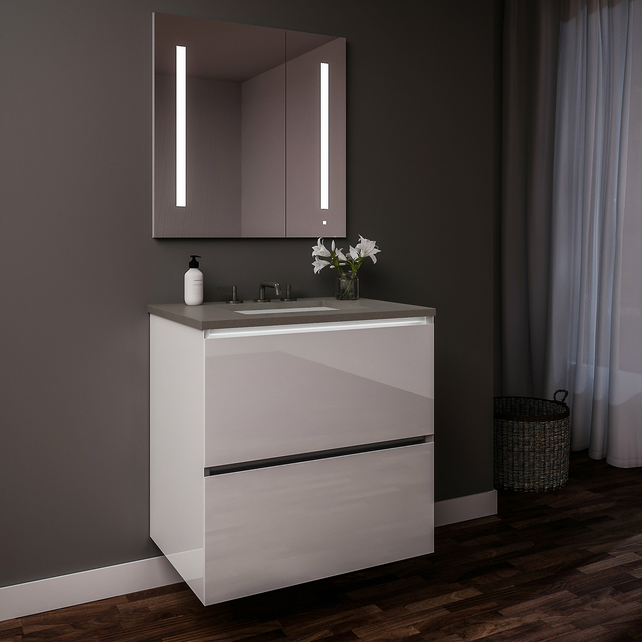 Robern Curated Cartesian 24 Single Bathroom Vanity Set With Mirror Perigold