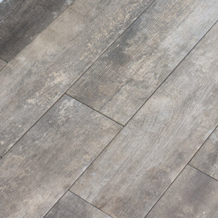 Porcelain Floor Wall Tile Joss Main Cvine 6 X 24 Porcelain Wood Look Tile In Winder