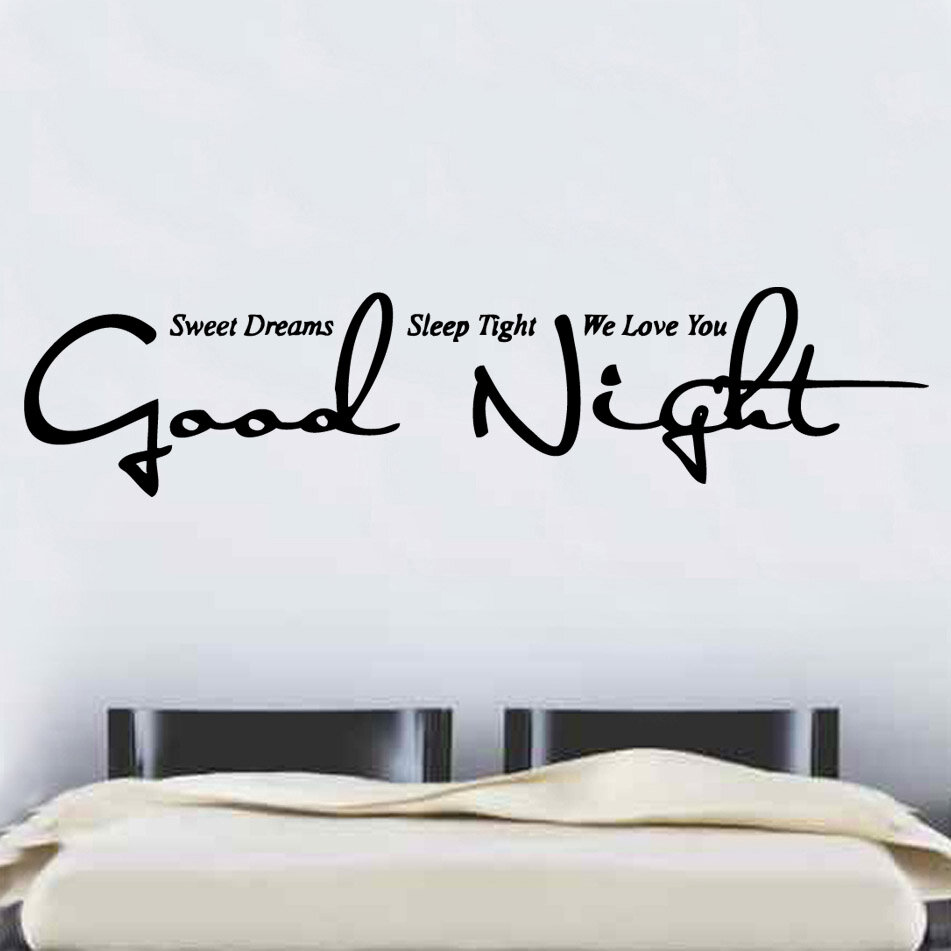 Good Night Quote Wall Art Print Poster x2 Inspirational Bedroom Home Decor Dream 
