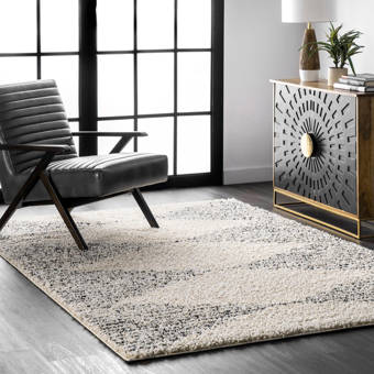 Union Rustic Stallworth Geometric Black Off White Area Rug Wayfair